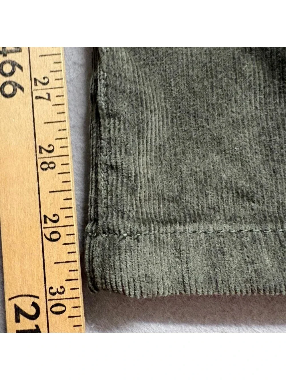 Kensie Jeans Womens The Tessa High Rise Bootcut Corduroy Pants Olive Green 12/31